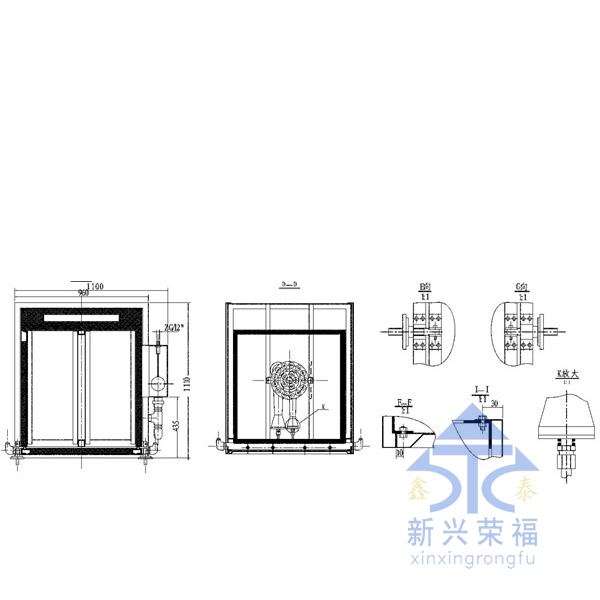 燃?xì)鈫伍T蒸箱尺寸圖二