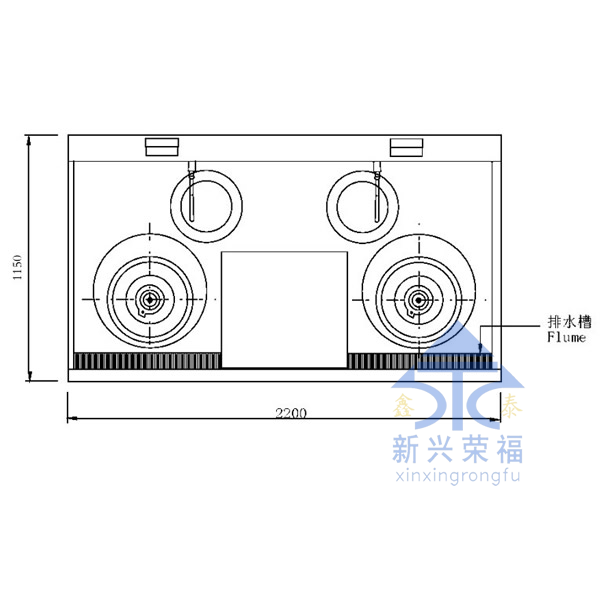 四眼鼓風灶尺寸圖（頂）